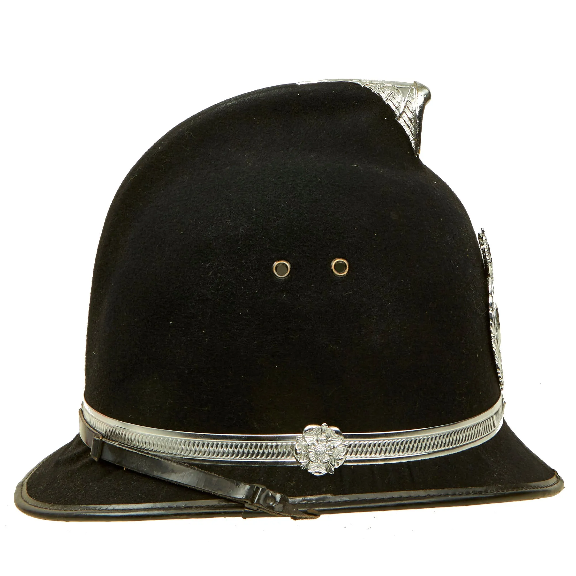 Original British Comb Top West Mercia Constabulary Bobby Helmet - Formerly Part the Yeoman Warders Club Collection