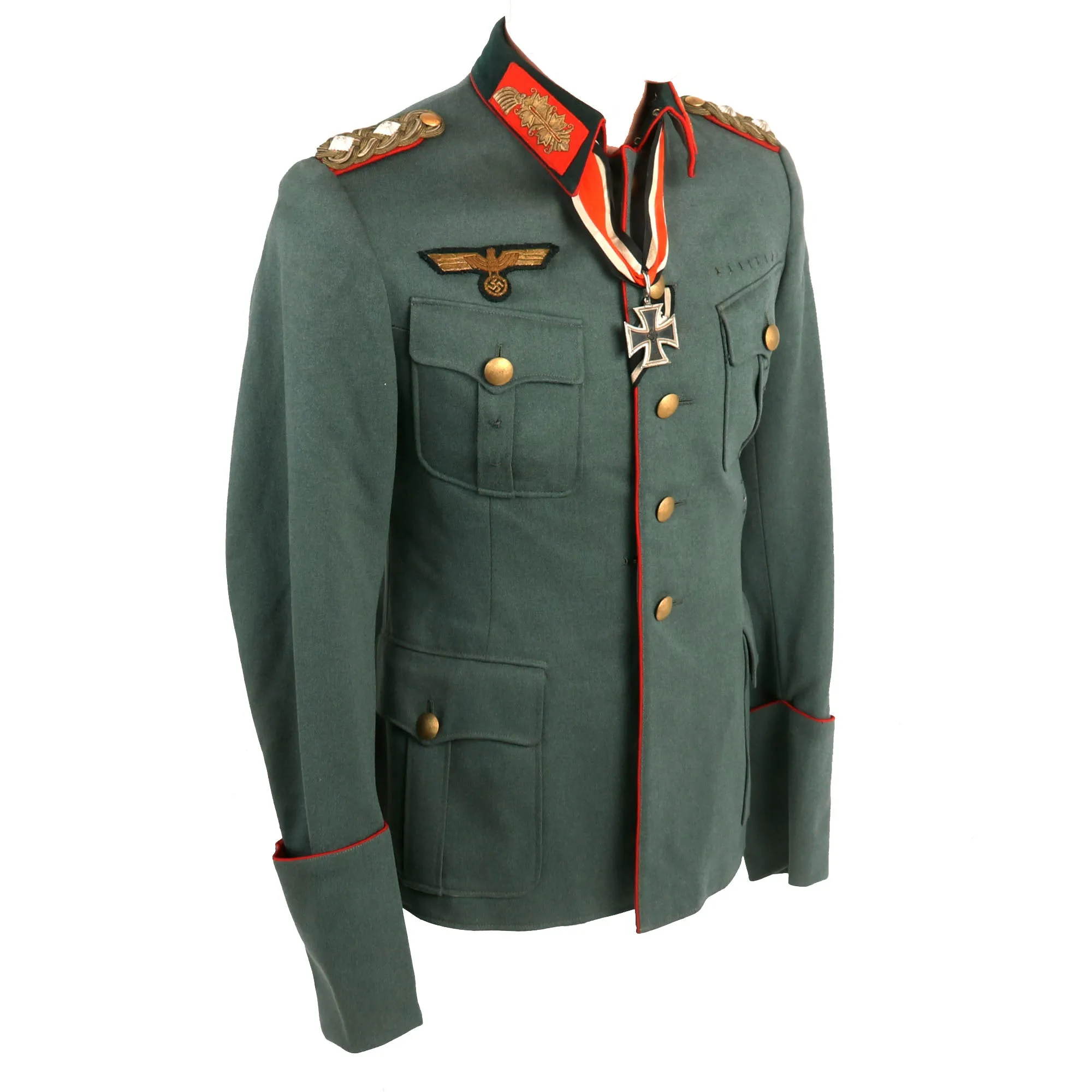 Original German WWII Commander General der Artillerie Paul Bader - 2nd Motorized Infantry Div. & Serbian Territory Uniform & Portrait Set - Formerly Part of the A.A.F. Tank Museum