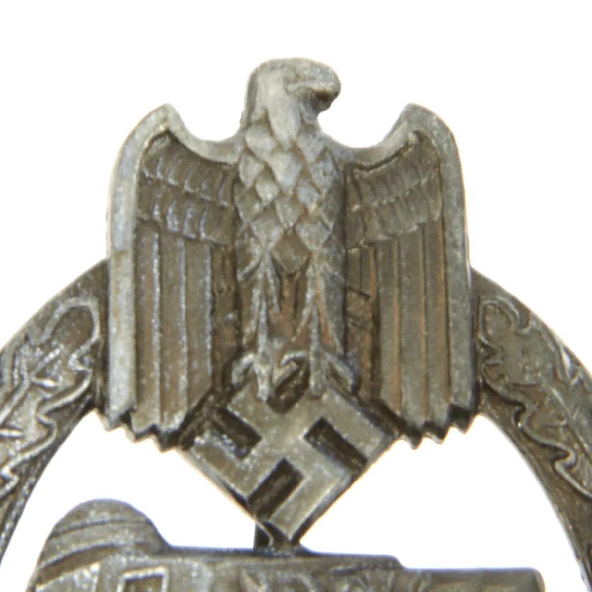 Original German WWII Panzer Assault Tank Badge - Silver Grade