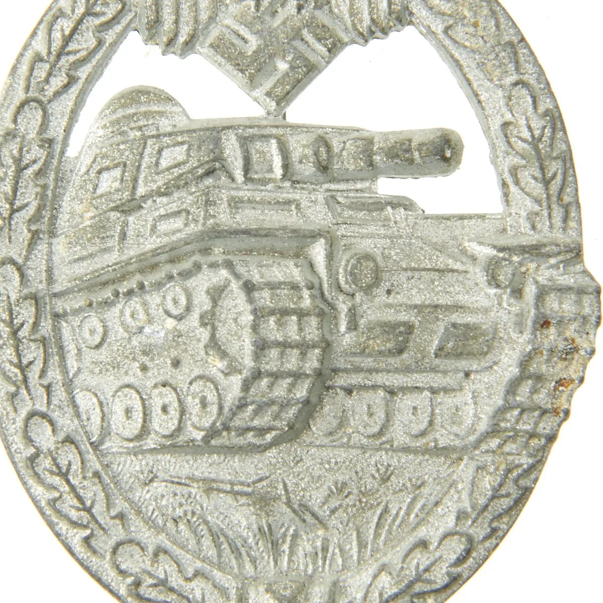 Original German WWII Silver Grade Panzer Assault Tank Badge by Friedrich Linden - FLL 43