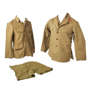 Original Imperial Japanese WWII IJA Army Tropical Uniform Lot - 4 Items