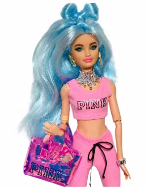 Pink crop top for Barbie Dolls with logo