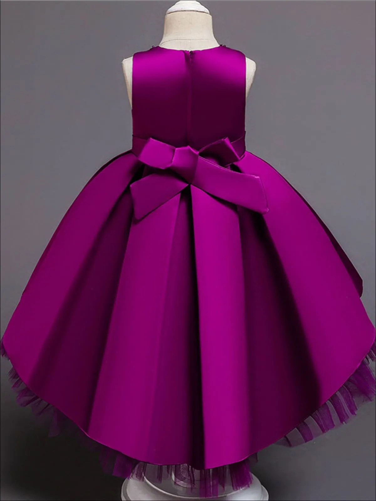 Pleated Princess Hi-Lo Formal Dress