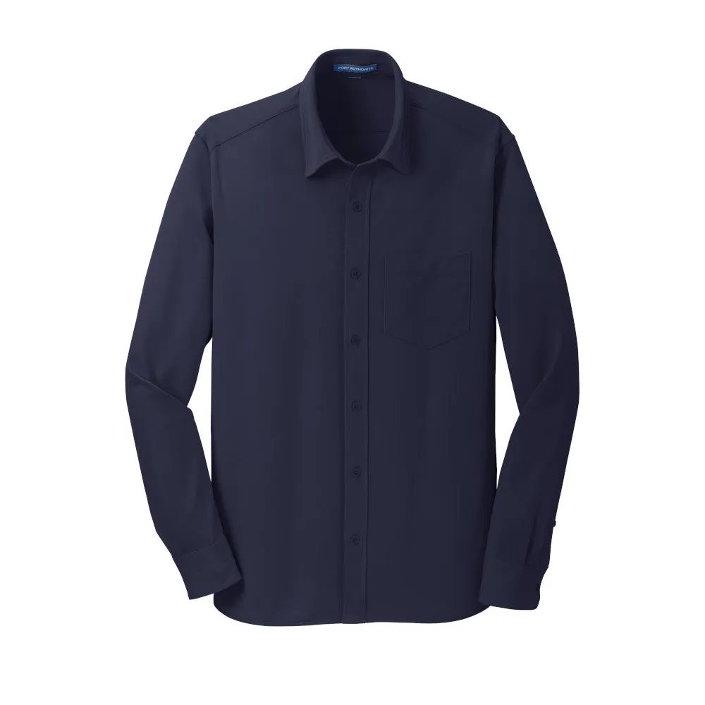 Port Authority® Dimension Knit Dress Shirt - Dark Navy