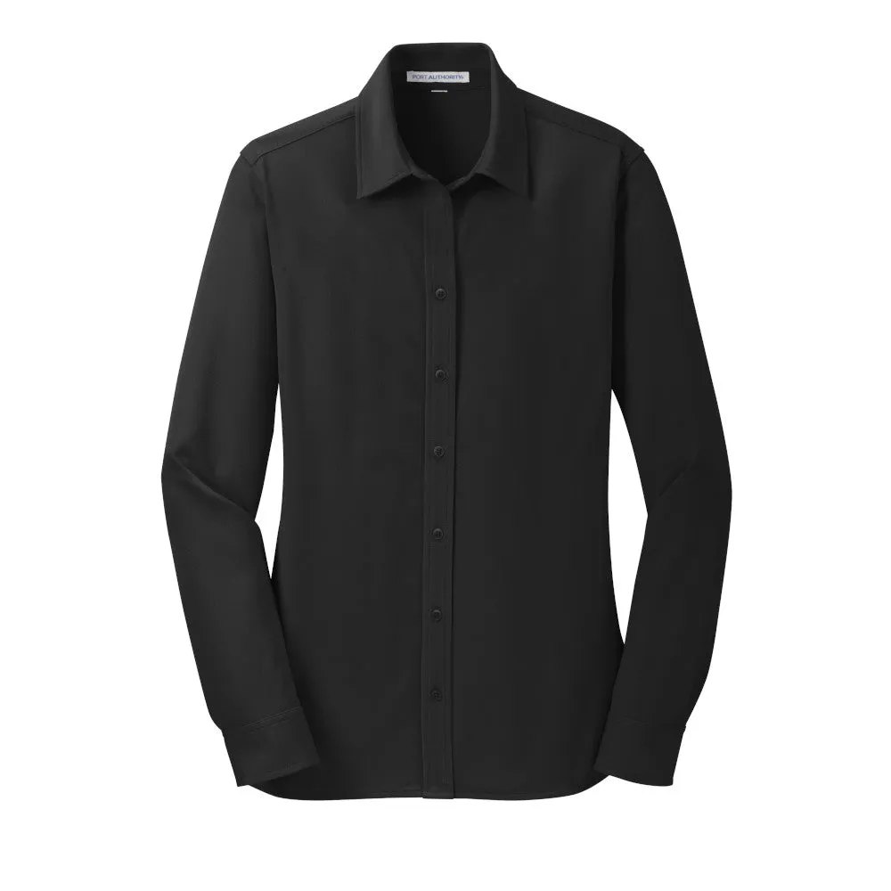 Port Authority® Women's Dimension Knit Dress Shirt - Black