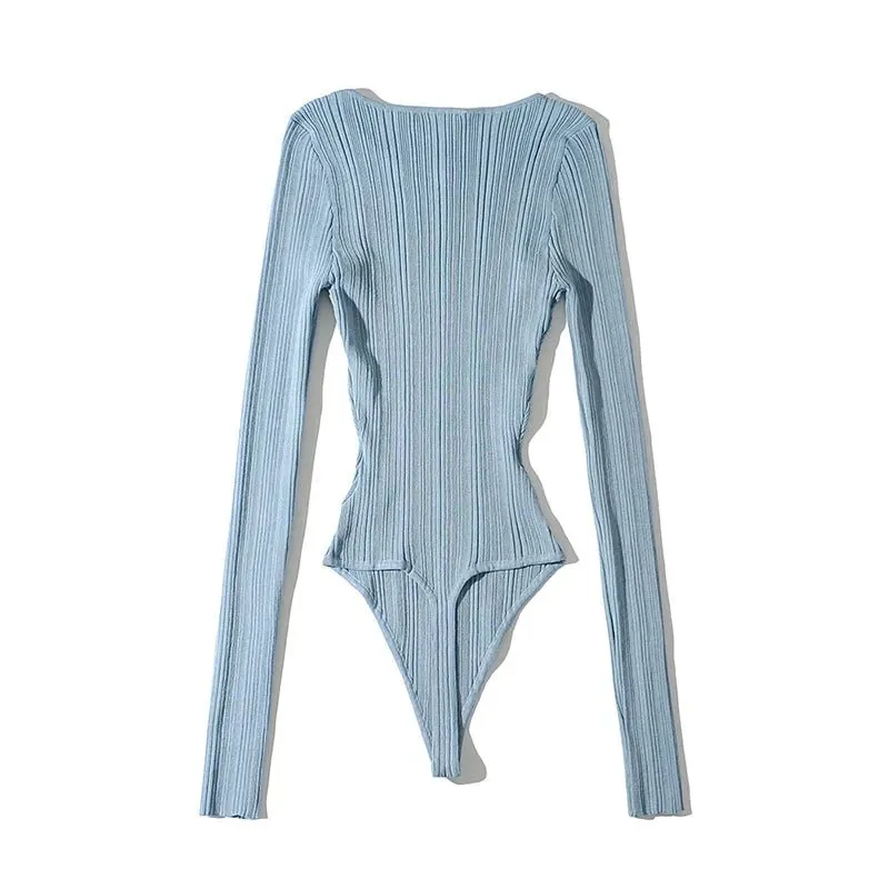 Pre Order:  Contoured Ribbed Boatneck Knit Bodysuit