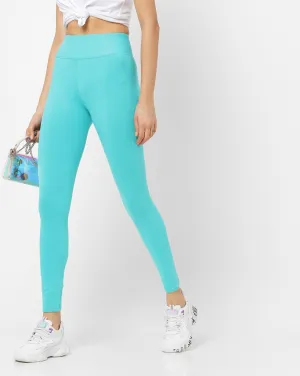 Premium shapewear leggings pants for ladies & girls sky blue