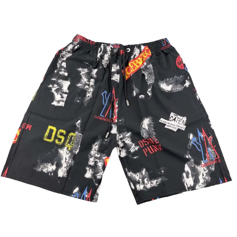 Printed Board Shorts Drawstring Casual Pants Summer