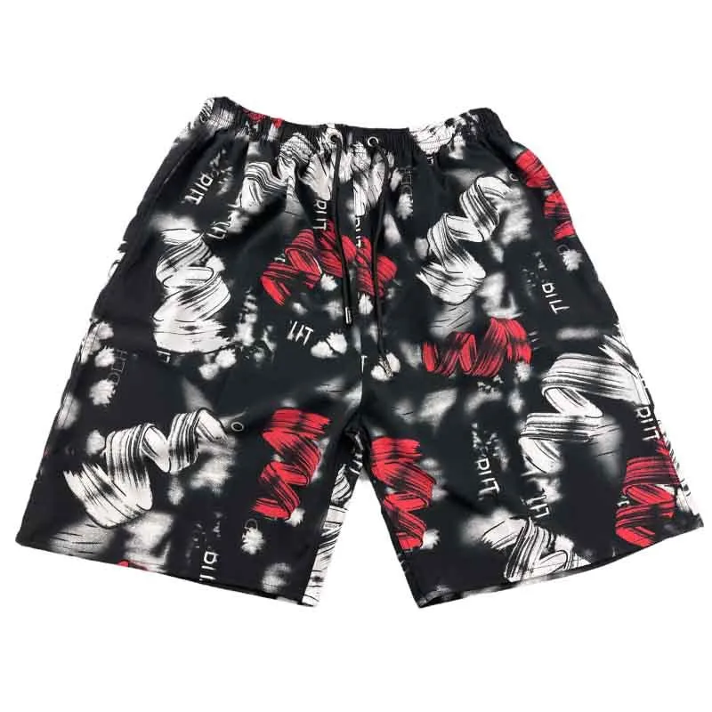 Printed Board Shorts Drawstring Casual Pants Summer