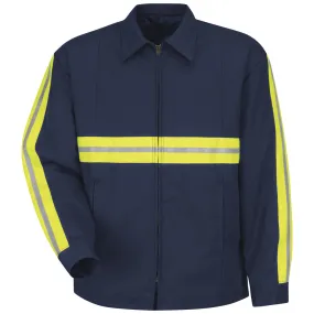 Red Kap Enhanced Visibility Perma-Lined Panel Jacket JT50 - Navy