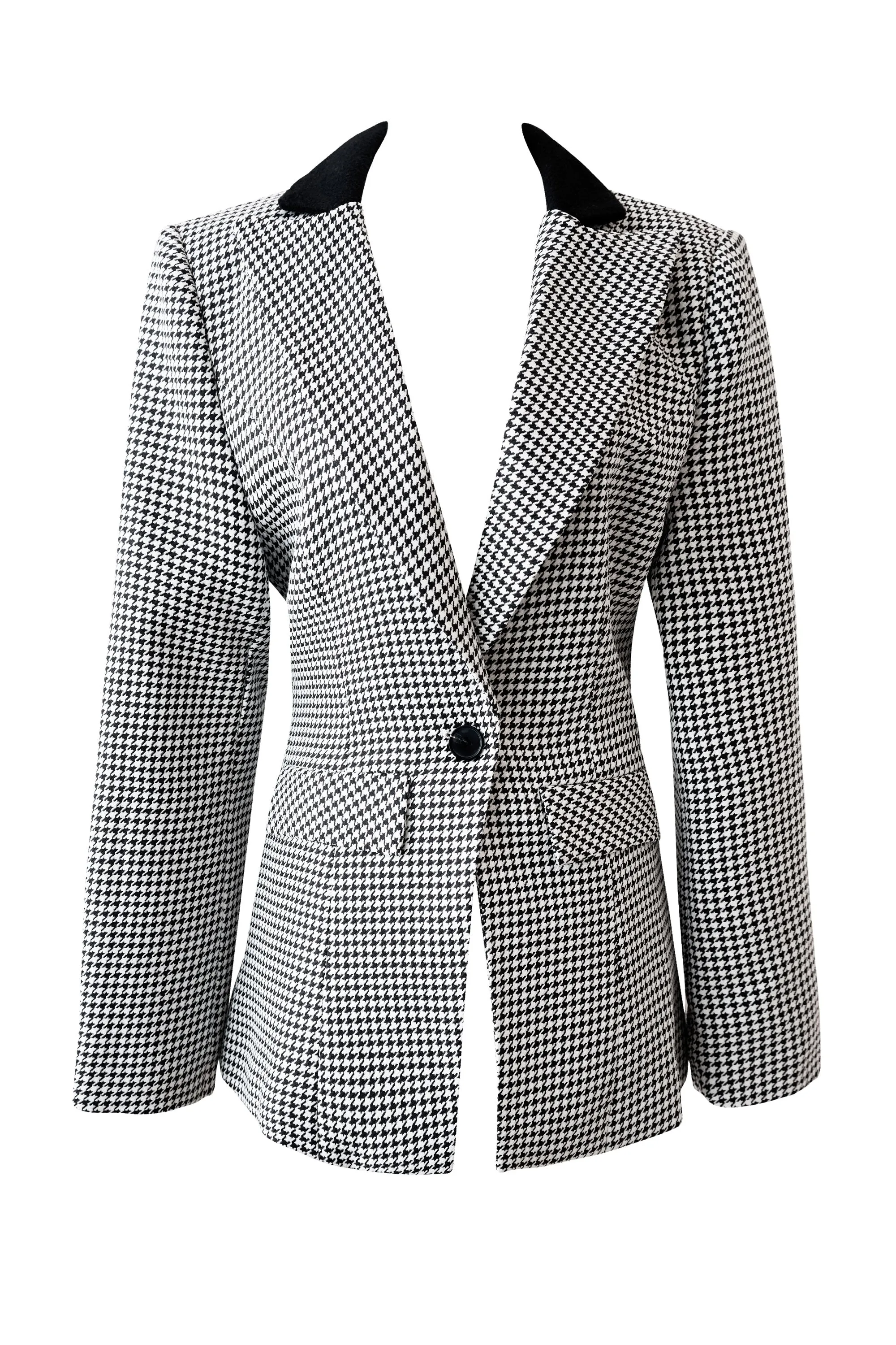 Regina Houndstooth Blazer w/Belt