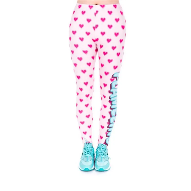 Regular Leggings (8-12 UK Size) - Flamezing Hearts