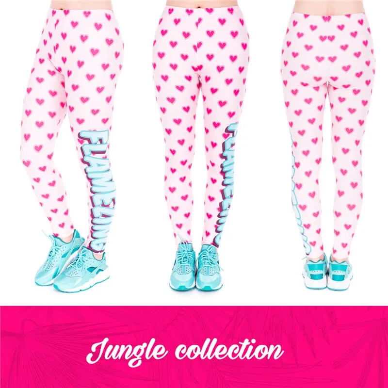 Regular Leggings (8-12 UK Size) - Flamezing Hearts