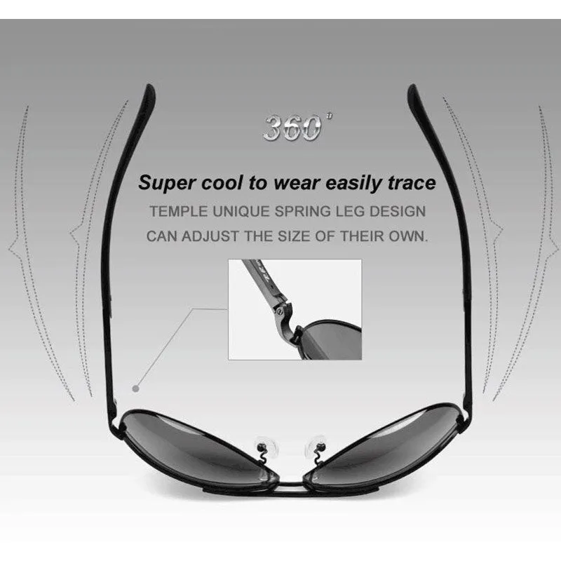 Reven Jate Men's Full Rim Oval Alloy Polarized Sunglasses 0718