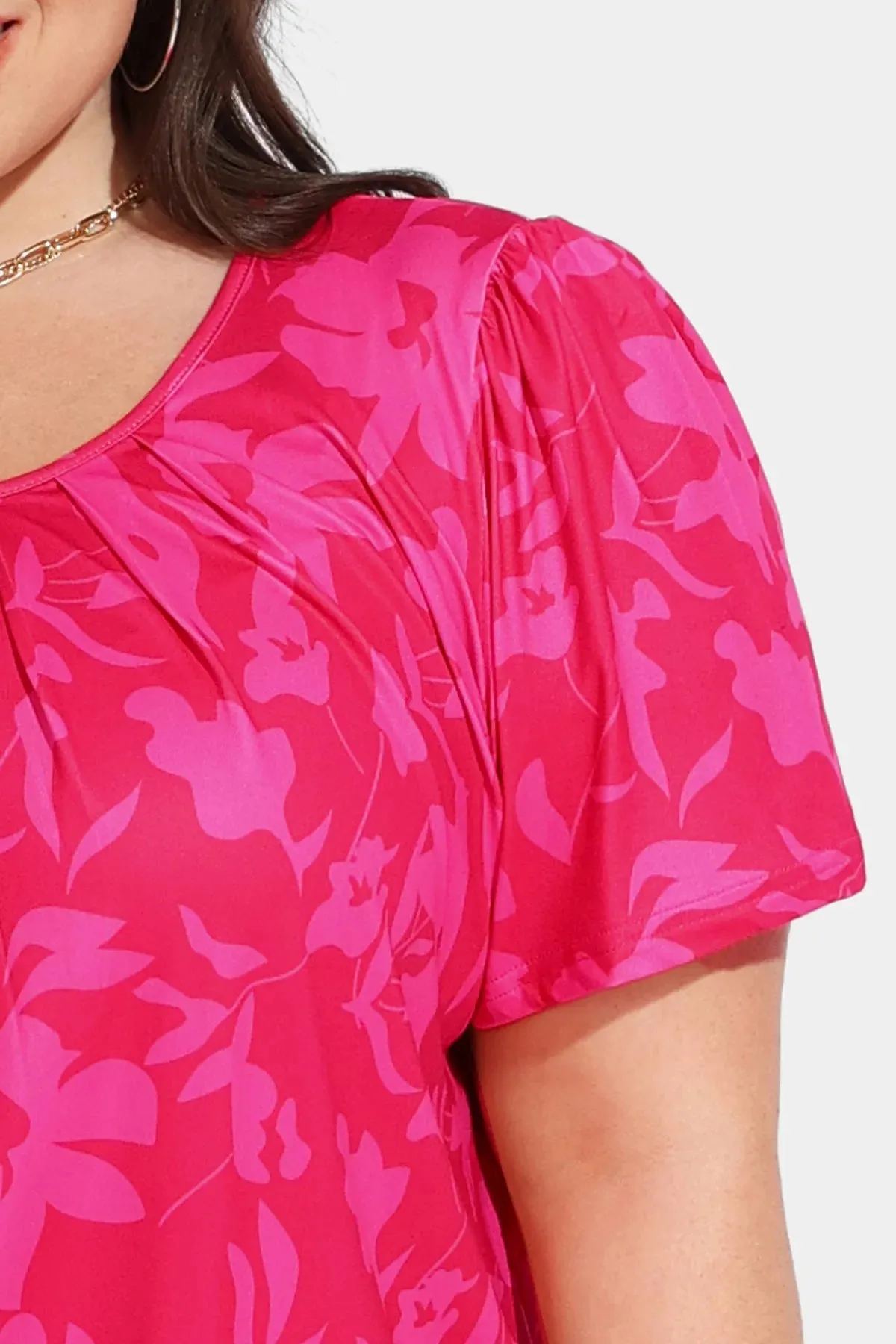 Ritera Supersoft Floral Resort Pleated Blouse