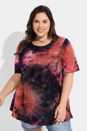 Ritera Supersoft Tie Dye Short Sleeve Tunic T-Shirt