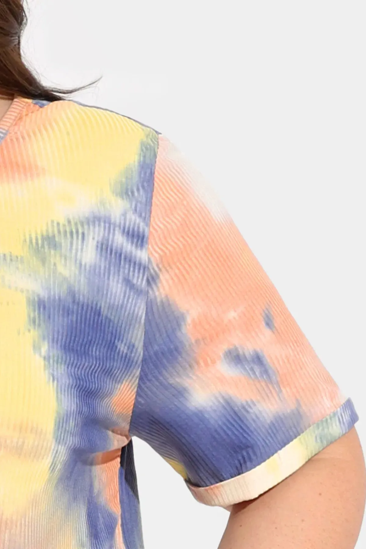 Ritera Tie Dye Texture Tunic T-Shirt with Pockets