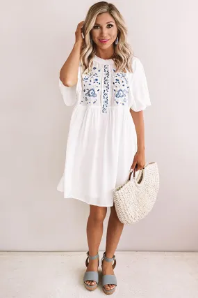 Road Trip To Paradise Embroidered Dress