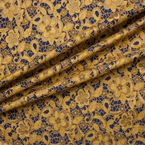 Royal Blue/Gold Metallic Cloqué