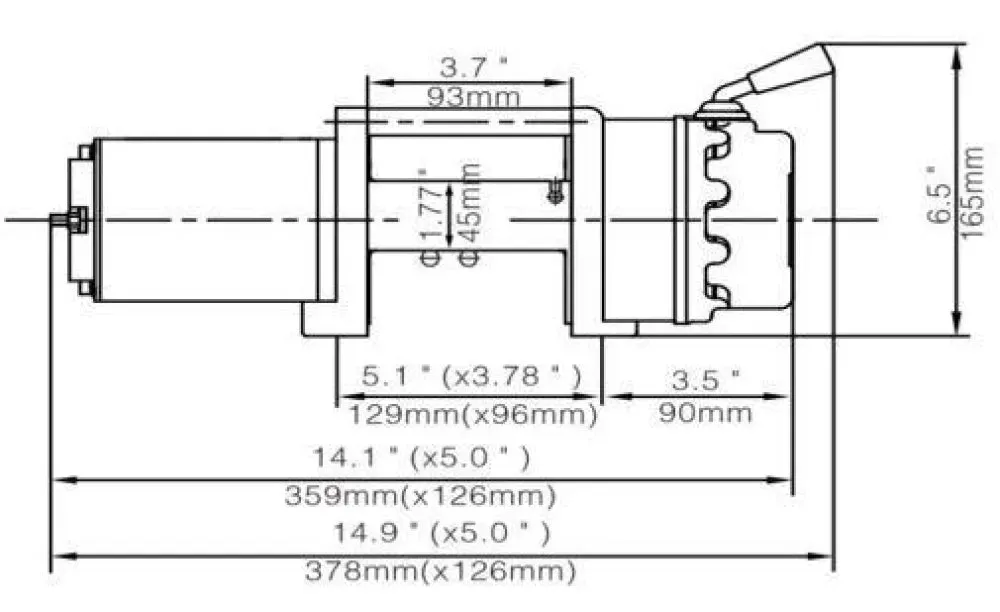 Runva 4.5X 12V ATV/Utility Winch Kit with Steel Cable