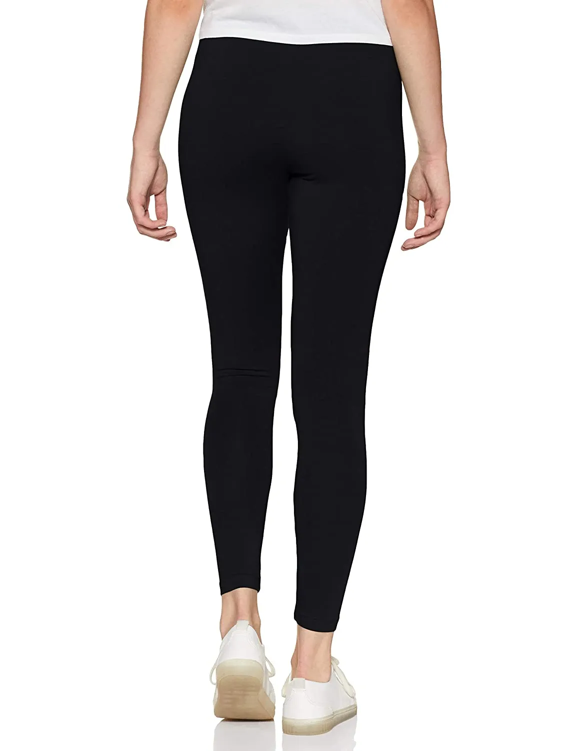 Rupa Softline Black Cotton Leggings for Woman