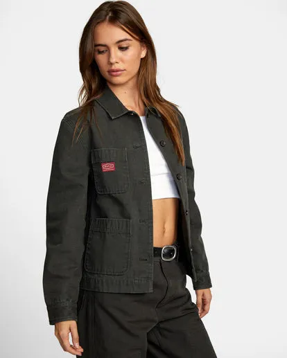 RVCA Stella Chore Jacket - Faded Black