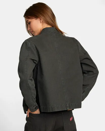 RVCA Stella Chore Jacket - Faded Black