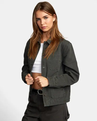 RVCA Stella Chore Jacket - Faded Black