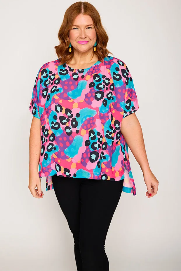 Serena Inky Leopard Top