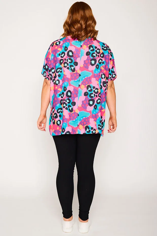 Serena Inky Leopard Top