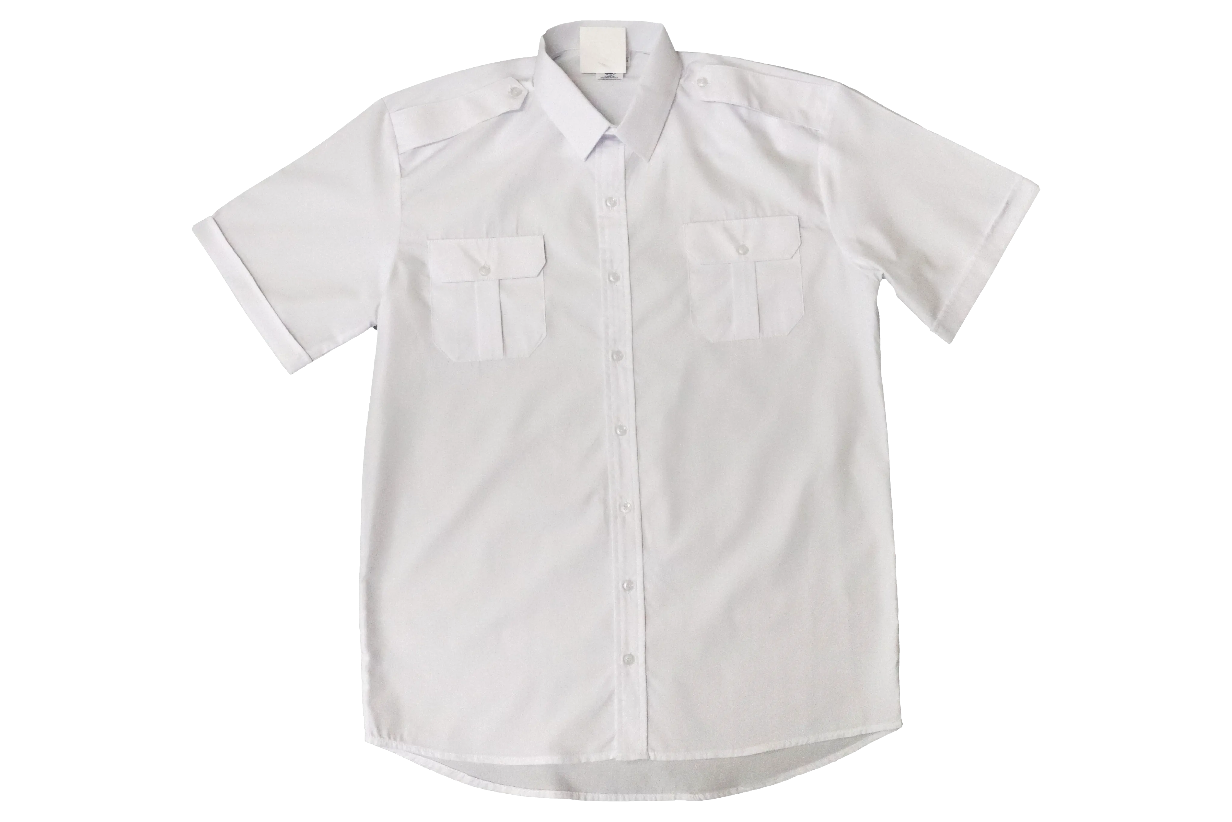 Short-Sleeved White Pilot Shirt