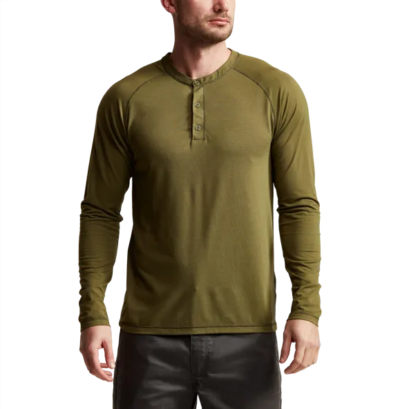 'Sitka' Men's Hanger Work Henley - Covert