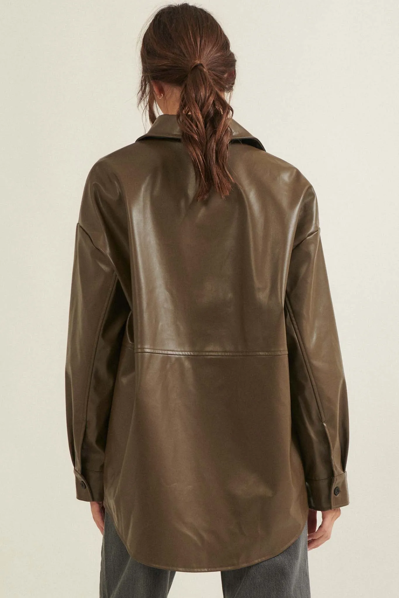 Skin Deep Vegan Leather Shacket