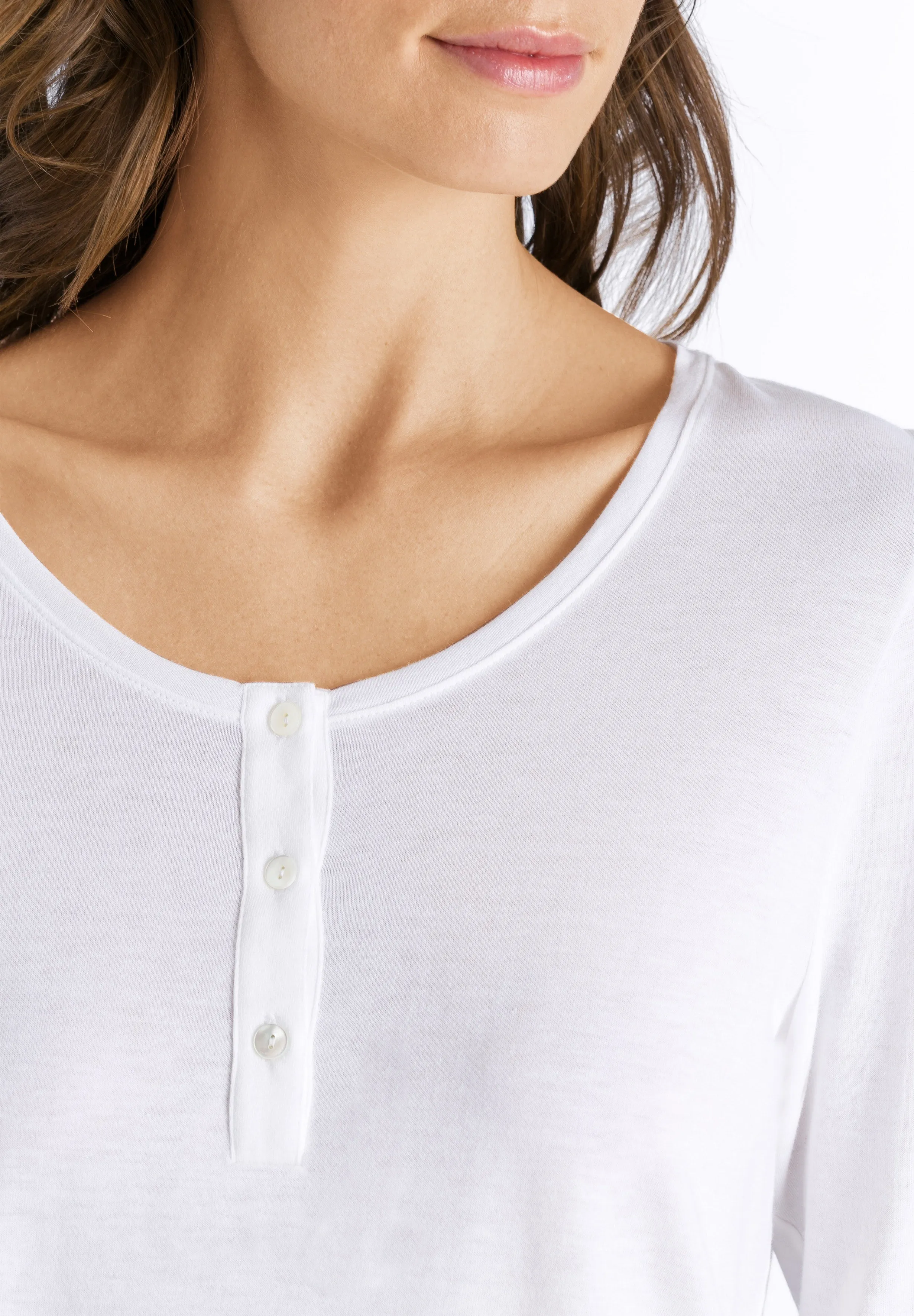 Sleep And Lounge Relaxed Henley Top | White 77610-101