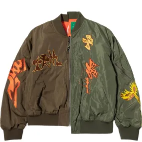 SPACE BLOSSOMS SPLIT BOMBER JACKET