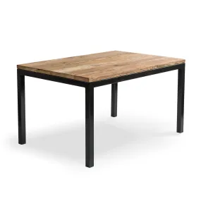 Steel Parsons Reclaimed Wood Dining Table