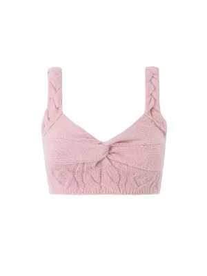 Stella Knit Crop Top in Pink