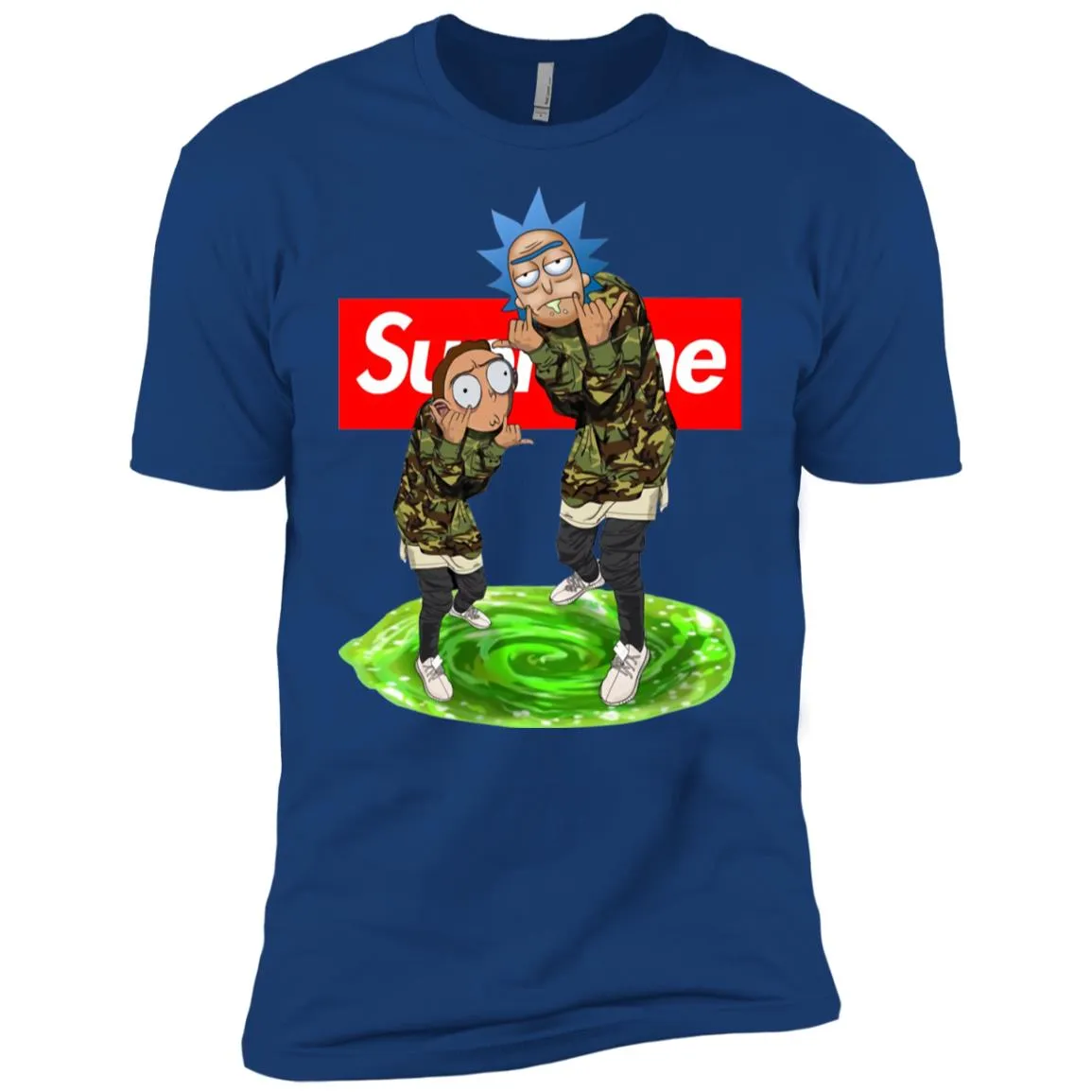 Supreme Rick And Morty Best T-shirt Men Short Sleeve T-Shirt