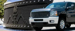 T-REX Grunt Series, 1 Piece Grilles - Powdercoat - 2007-2013 Chevy 1500