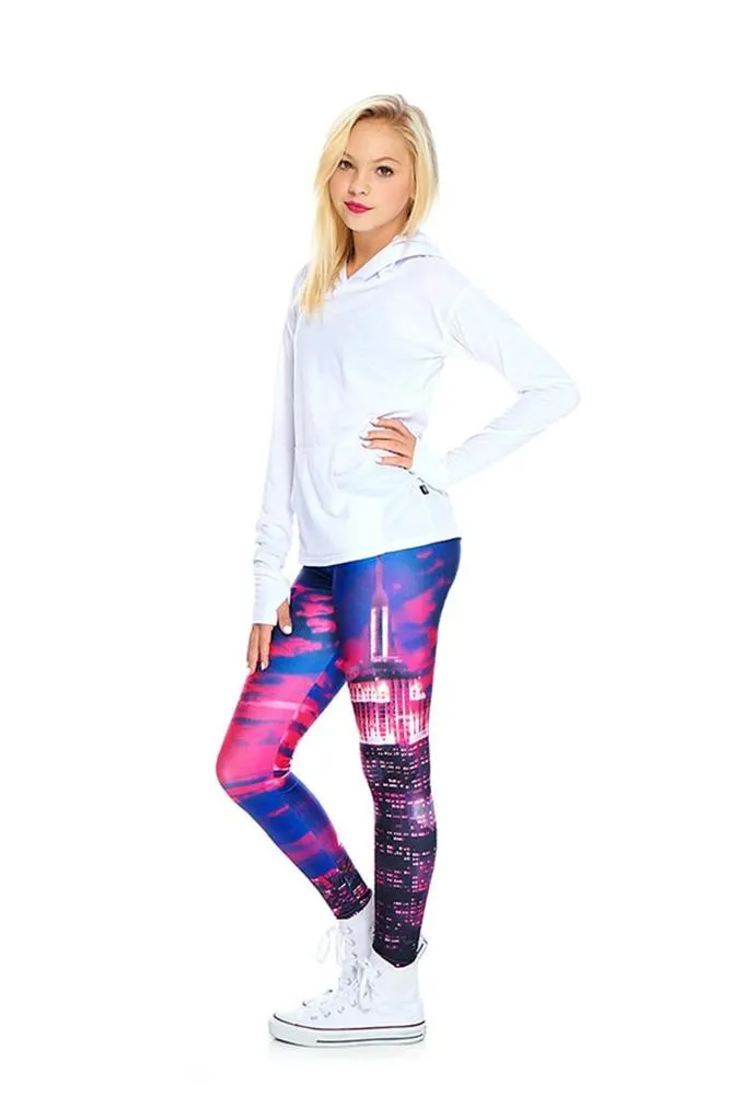 Terez Girls Empire State Building Printed Leggings