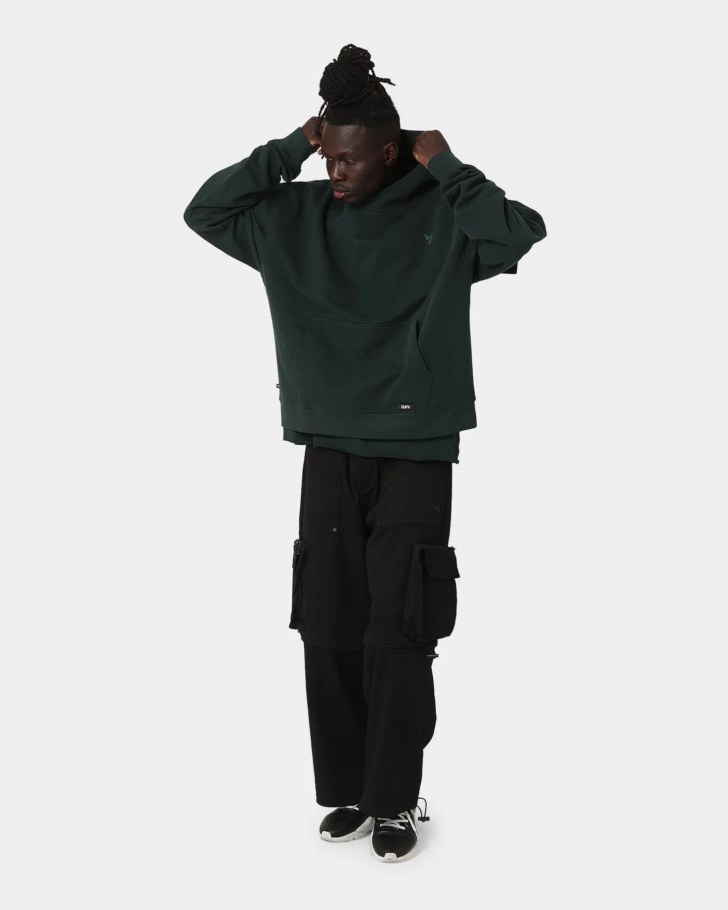 The Anti Order Boxy Drop Shoulder Hoodie Dark Green