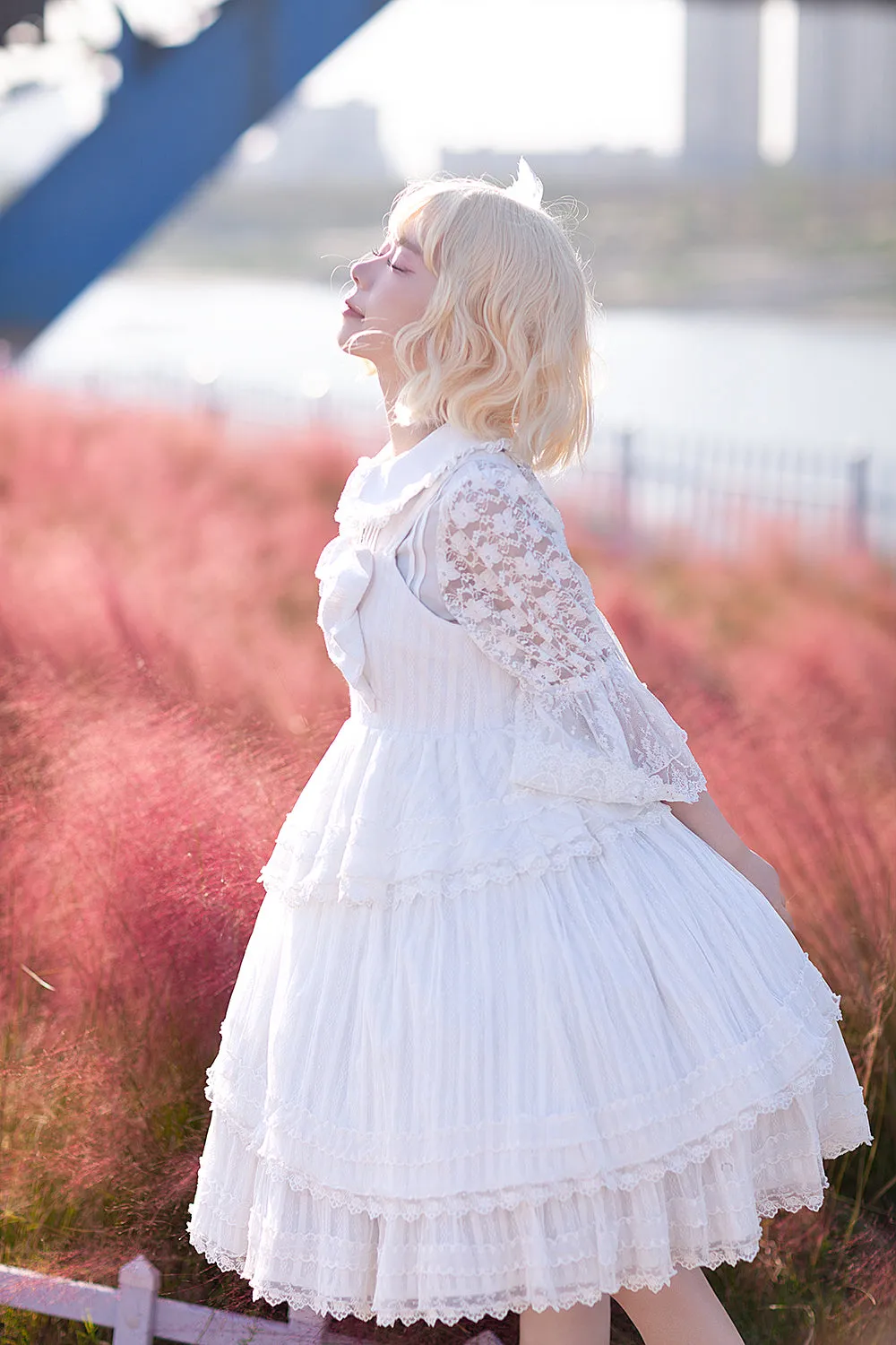 The Light of Dawn ~ Classic Lolita JSK Dress Cotton Party Dress by Infanta