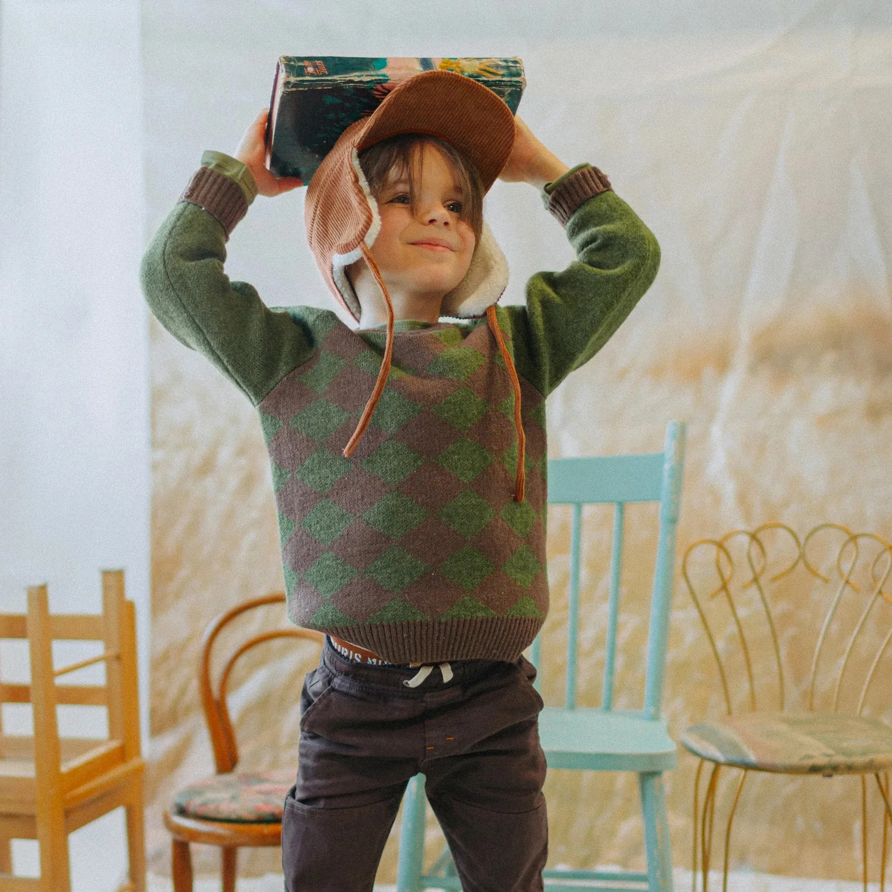 The Matthew Utility Denim - Brown - KIDS