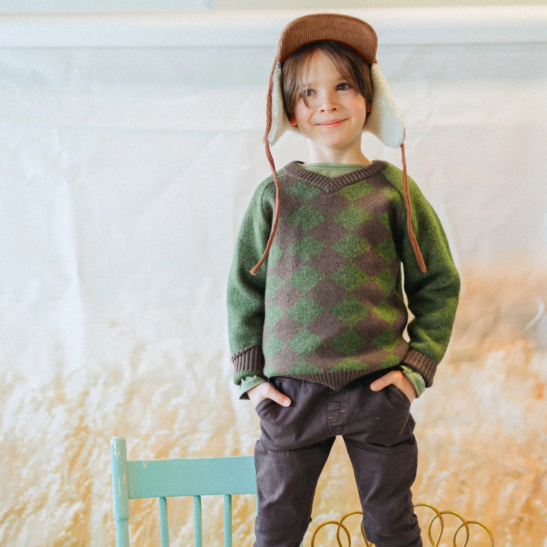 The Matthew Utility Denim - Brown - KIDS