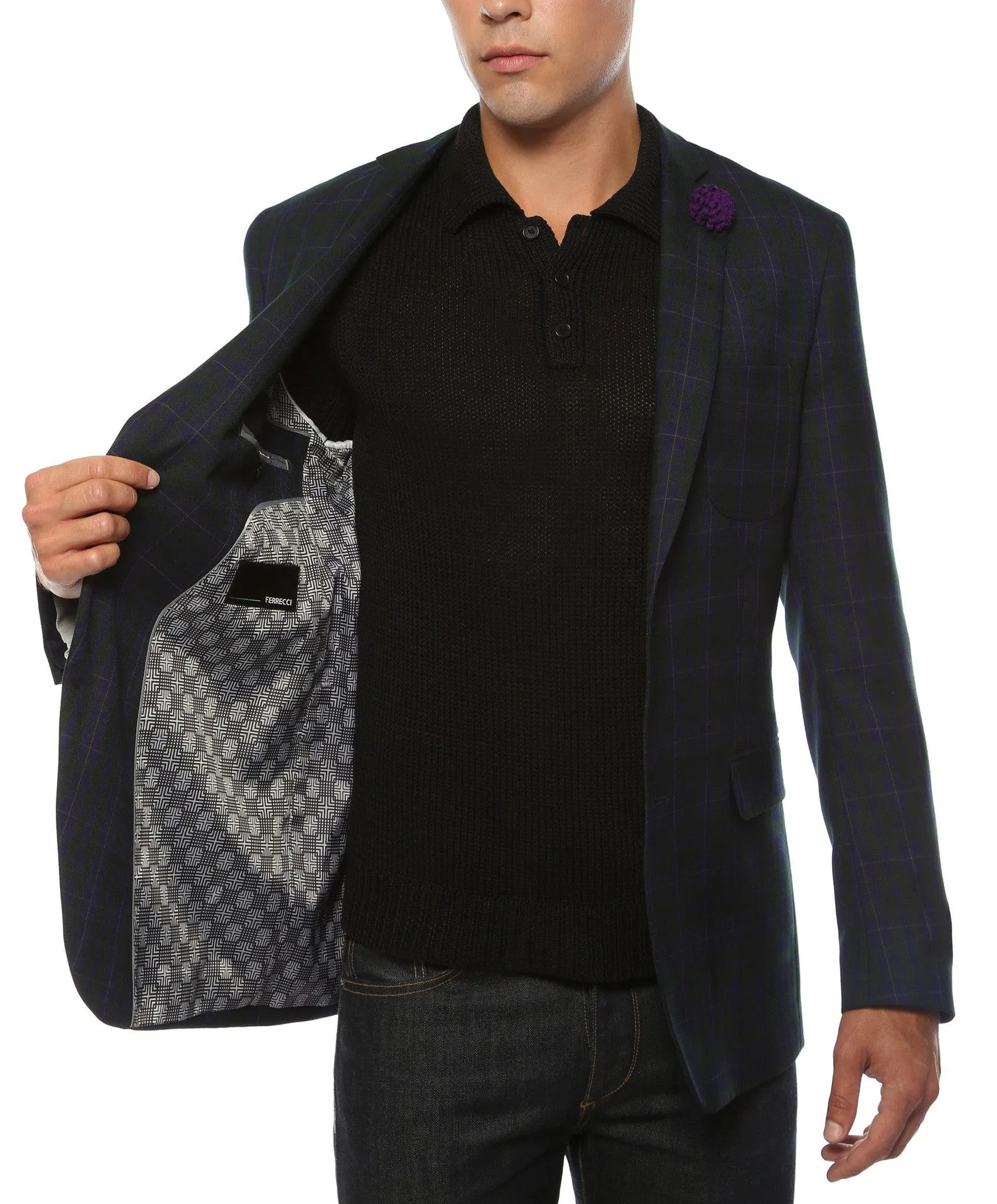 The Sodi Plaid Slim Fit Mens Blazer