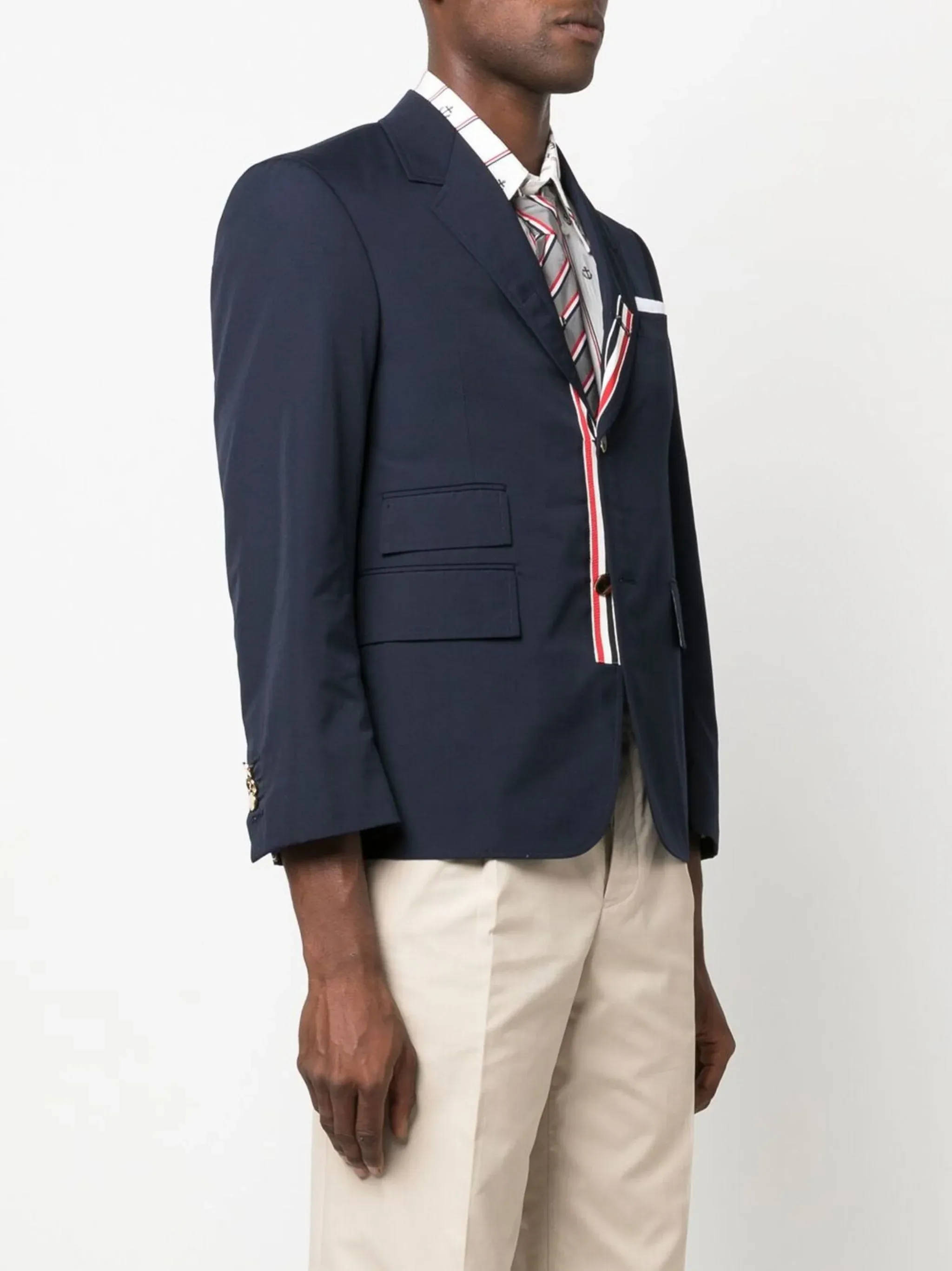 Typewriter Cloth Grosgrain Placket Sport Coat