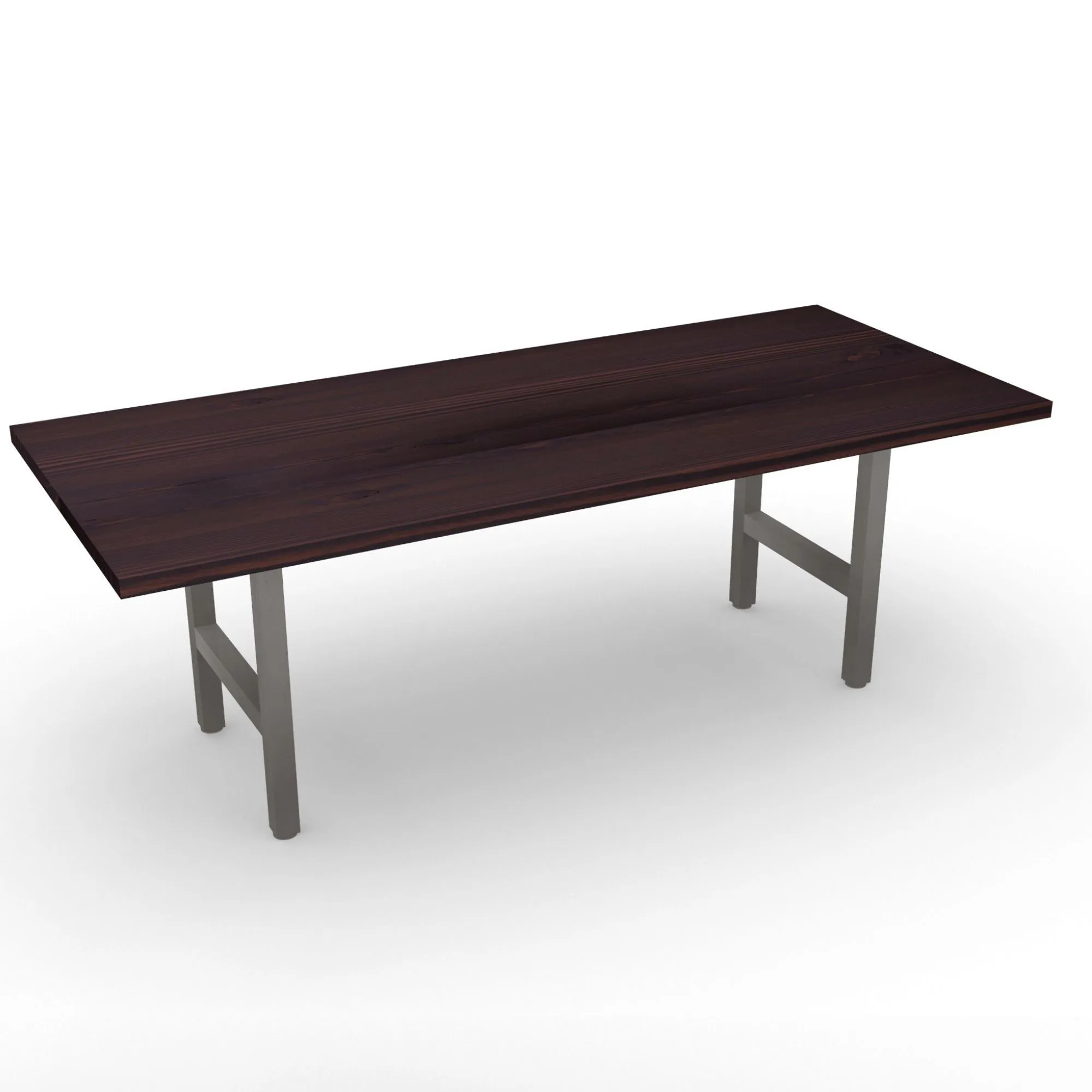 Urban Wood And Steel Conference Table with Narrow Base Style