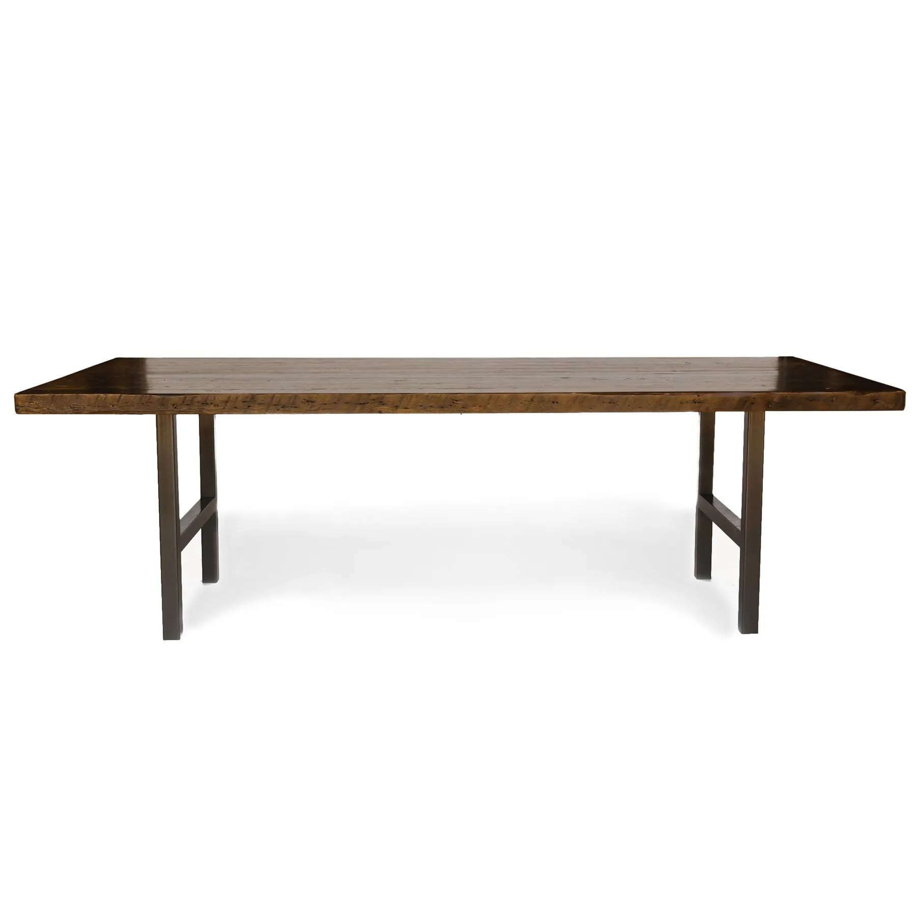 Urban Wood And Steel Conference Table with Narrow Base Style