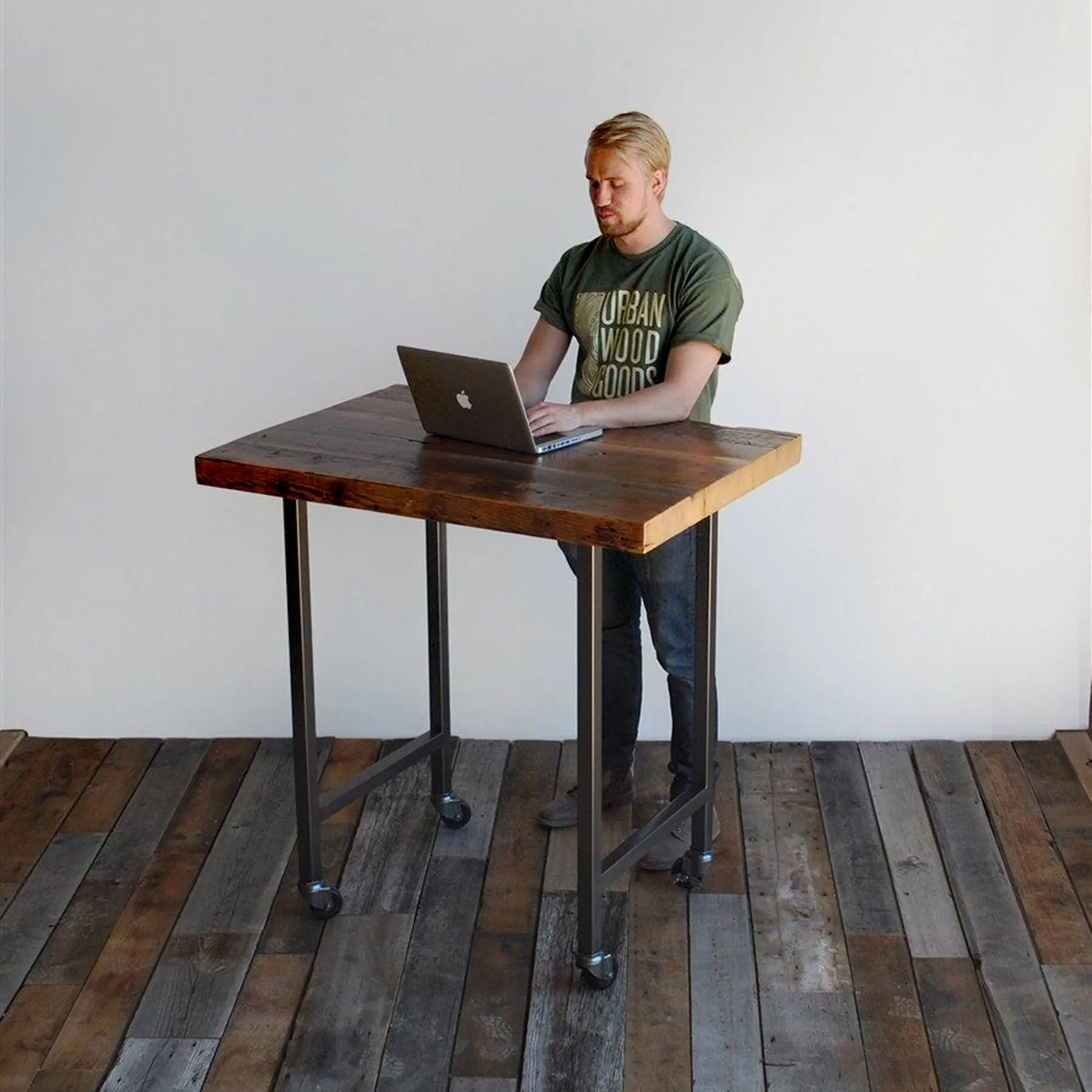 Urban Wood and Steel Standing Desk