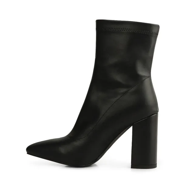 Valeria Pointed Toe High Ankle Boots